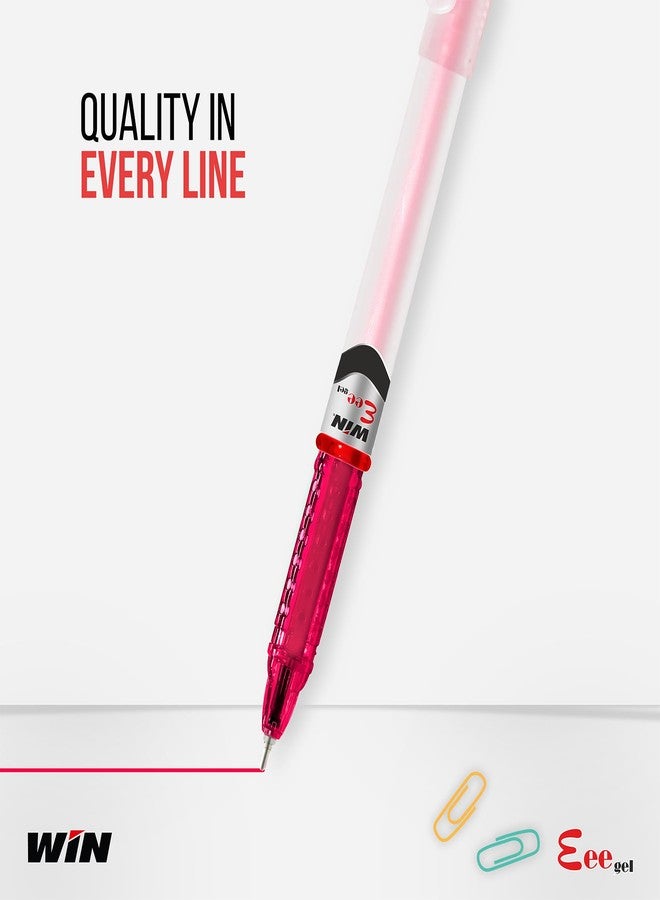 دبليو آي أن أقلام وين برأس 0.6 مم لتدفق سلس للحبر، حبر جل داكن للكتابة المقاومة للتلطخ، مفضلة لدى الطلاب للامتحانات والصفوف الدراسية، أقلام حبر جل رولربول - 20 قطعة (أزرق) - Image 5