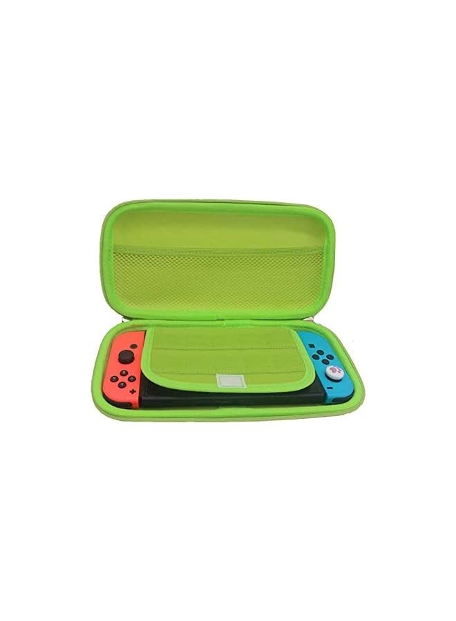 PROMASS PU Leather Nintendo Switch Carry Case Compatible with All Nintendo Switches, Accessories and Game Cards - Protective Hard Shell Travel Carrying Sleeve with Compartments - Image 1