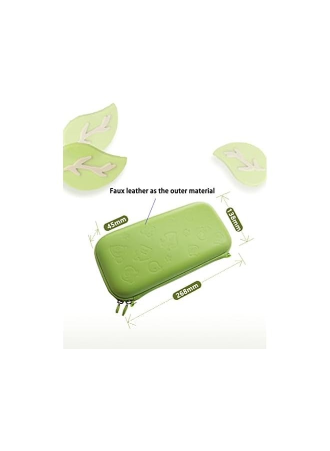 PROMASS PU Leather Nintendo Switch Carry Case Compatible with All Nintendo Switches, Accessories and Game Cards - Protective Hard Shell Travel Carrying Sleeve with Compartments - Image 3