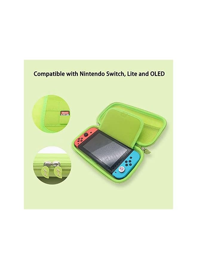 PROMASS PU Leather Nintendo Switch Carry Case Compatible with All Nintendo Switches, Accessories and Game Cards - Protective Hard Shell Travel Carrying Sleeve with Compartments - Image 4