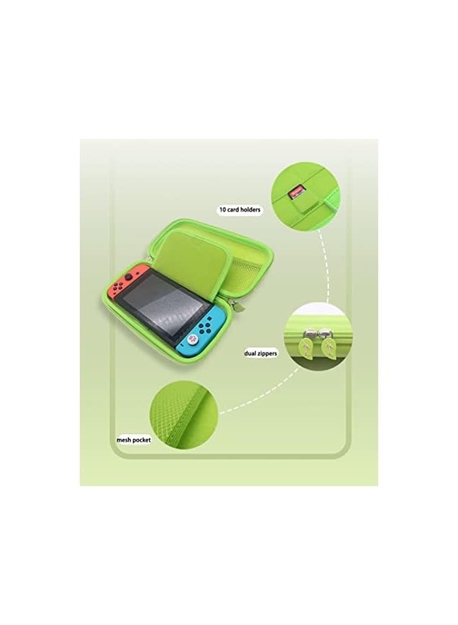 PROMASS PU Leather Nintendo Switch Carry Case Compatible with All Nintendo Switches, Accessories and Game Cards - Protective Hard Shell Travel Carrying Sleeve with Compartments - Image 5