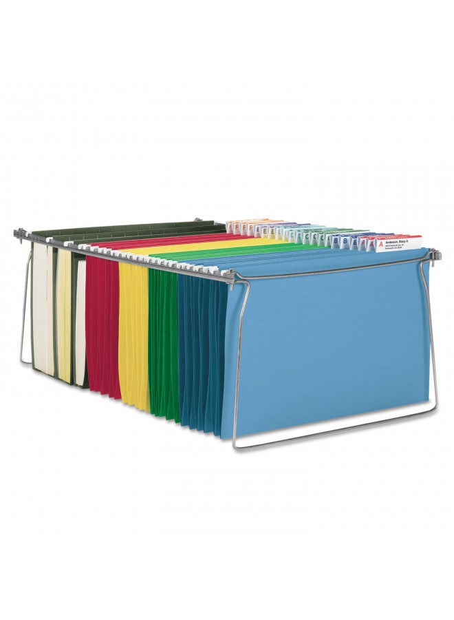 Smead Smead Steel Hanging File Folder Frame, Legal Size, Gray, Adjustable Length 23" to 27", 2 per Pack (64873)  - Image 4