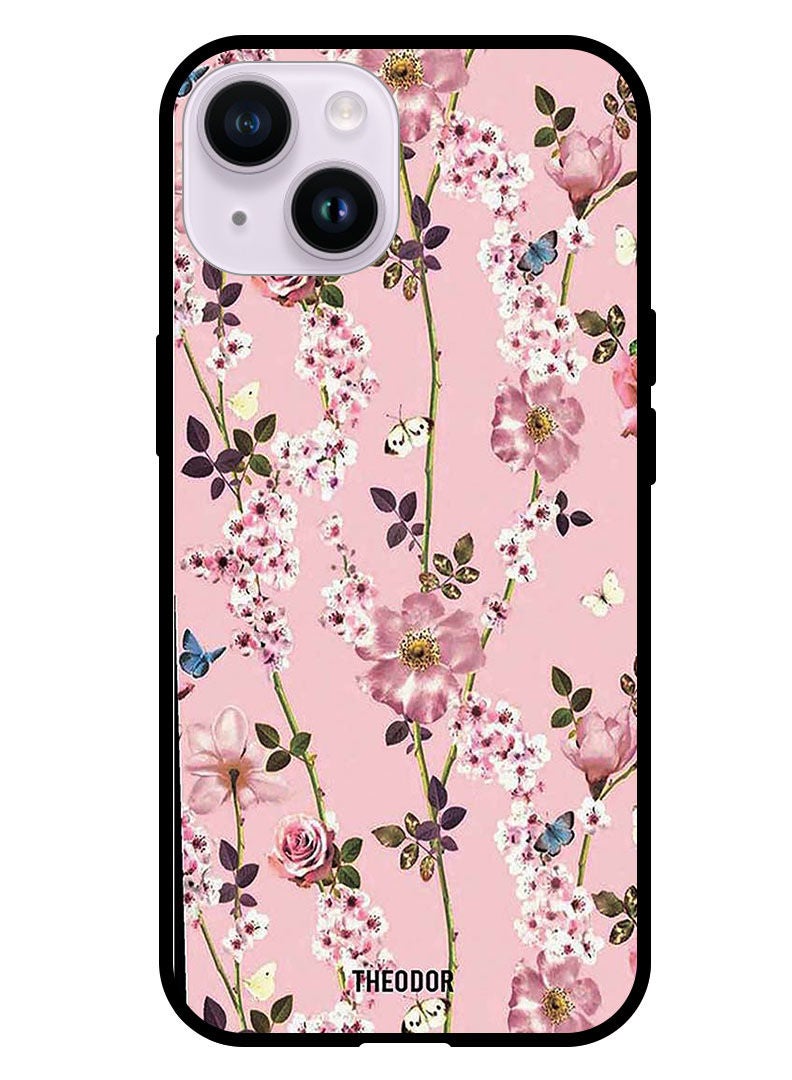Theodor Protective Case Cover For Apple iPhone 14 Plus 6.7" 2022 Small Pink Flowers - Image 1