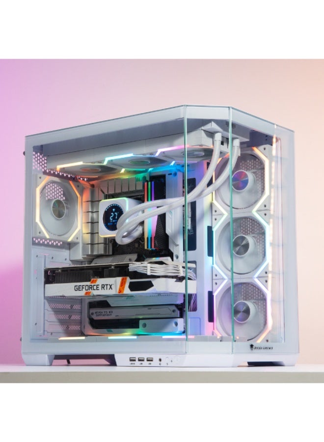 جانغل كيس احترافي Jungle Leopard AS-01 Galaxy يأتي مع 4 مراوح لون أبيض - Image 3