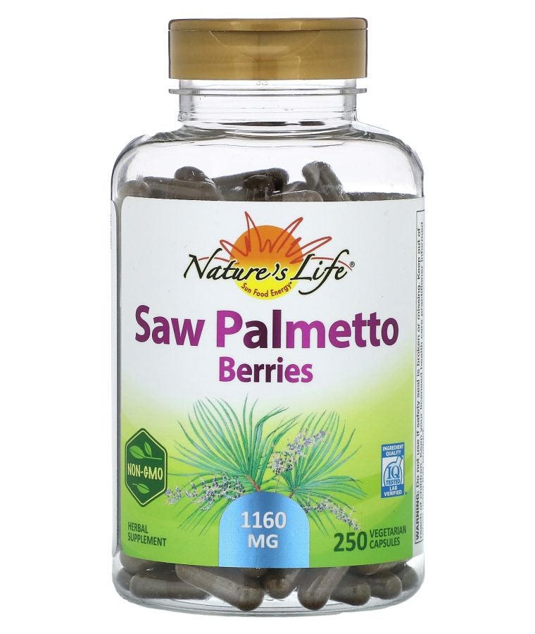 Nature's Life Saw Palmetto Berries 250 Vegetarian Capsules (580 mg per Capsule)