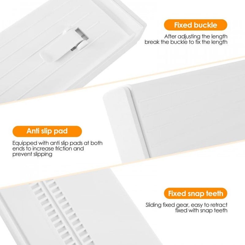 Trishaan Adjustable Drawer Organiser 1063185 Kitchen Drawer Organisers Expandable Dresser Separators with Buckle and Foam Ends for Clothes Cosmetic Bedroom Bathroom Wardrobe Office - Image 3