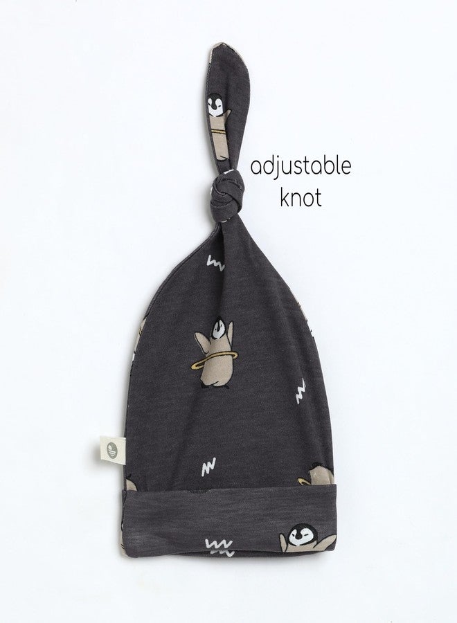Cocoon Care Premium Bamboo Muslin Baby Set - Ultra-Soft Newborn Essentials Including Cap, Mittens, and Socks for Ultimate Comfort and Breathability | 0-3 M | Penguin - Image 3