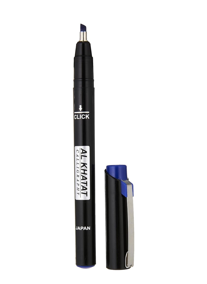 Al Khatat 1-Piece Calligraphy Pen 3mm Tip Blue Ink  - Image 1