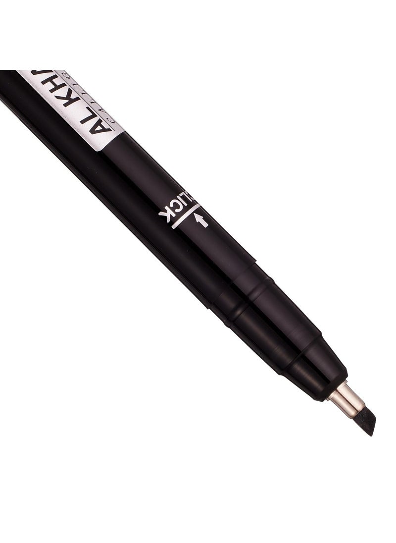 Al Khatat 1-Piece Calligraphy Pen 3mm Tip Blue Ink  - Image 3