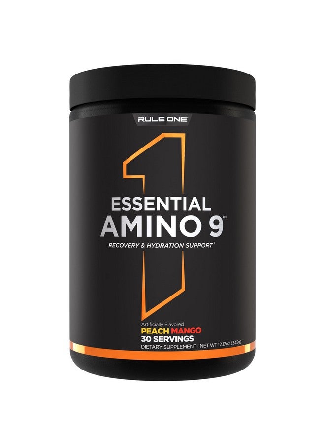 Rule 1 Proteins Rule 1 Essential Amino 9 - Recovery & Hydration Support with 7.5g of Essential Amino Acids + Electrolytes (30 Servings, Peach Mango) - Image 1