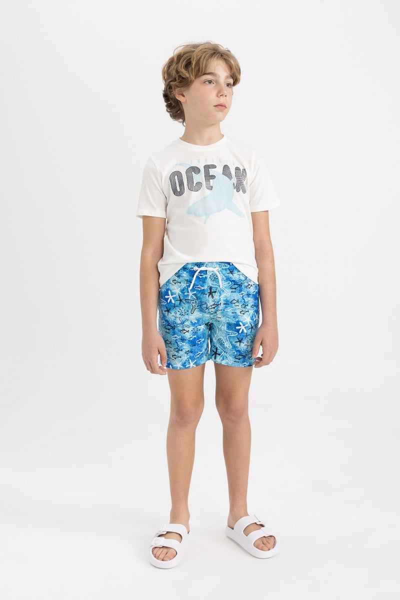 DeFacto Blue Boy Boy Swim Shorts Casual - Image 1