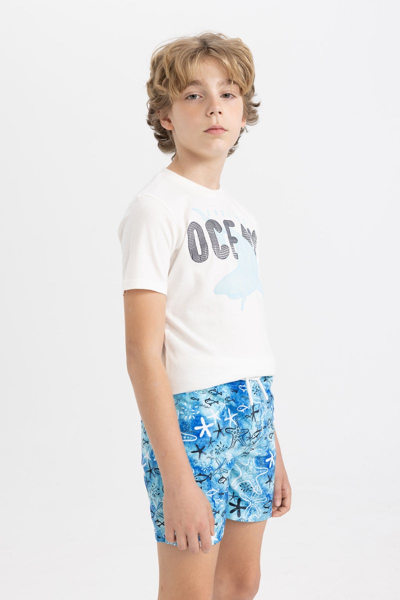 DeFacto Blue Boy Boy Swim Shorts Casual - Image 3