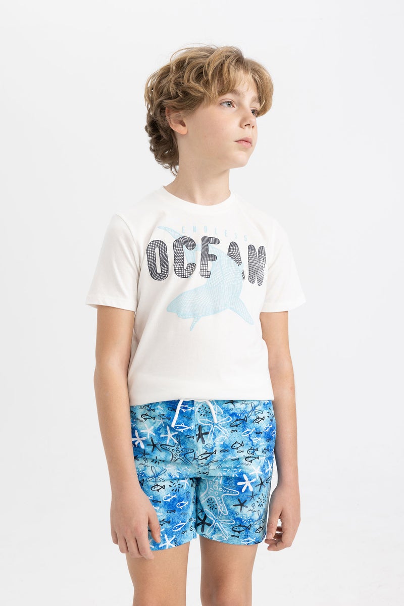 DeFacto Blue Boy Boy Swim Shorts Casual - Image 4