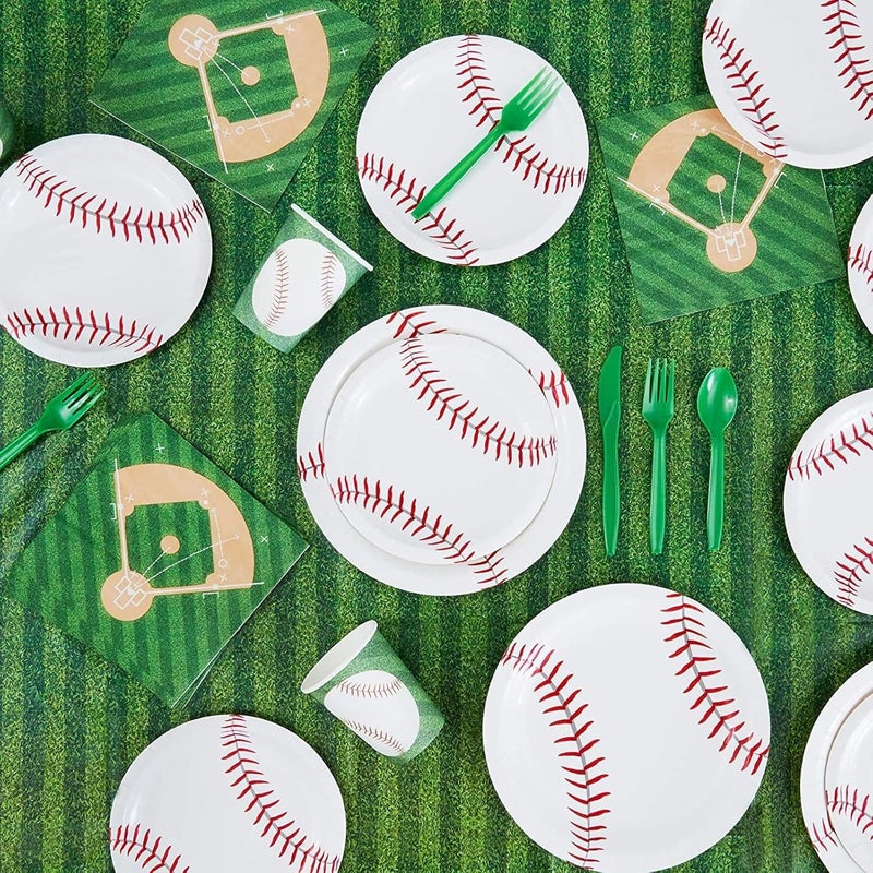 Blue Panda Baseball Party Napkins, Sports Birthday (6.5 x 6.5 In, 100 Pack) - Image 4