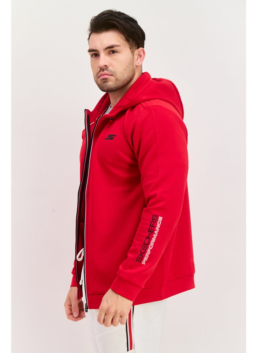 SKECHERS Men Sportswear Fit Long Sleeve Outdoor Sweatshirt, Red  - Image 2
