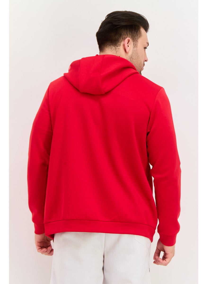 SKECHERS Men Sportswear Fit Long Sleeve Outdoor Sweatshirt, Red  - Image 3
