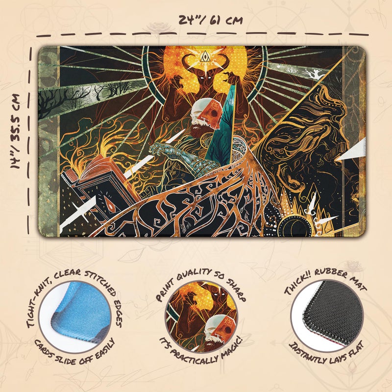 Paramint Demonic Tutor (Stitched) - MTG Playmat by Anato Finnstark - Compatible with Magic The Gathering Playmat - Play MTG, YuGiOh, TCG - Original Play Mat Art Designs & Accessories - Image 4