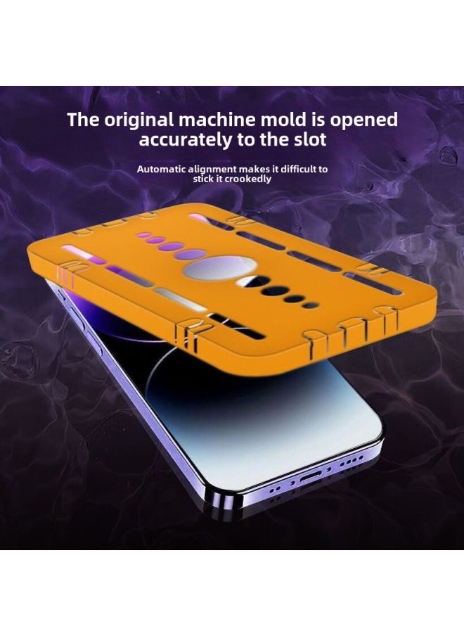 Generic HD 14 Applicable Apple 16Pro Tempered Film IPhone13 Artifact 12 Mobile Phone Film 11 Apple 15 Tempered Film-Color:4K Screen Printing HD (full Screen 280 Drops 10 Times Anti-fingerprint)-Dimensions:iPhone X/XS 5.8 Inch  - Image 3