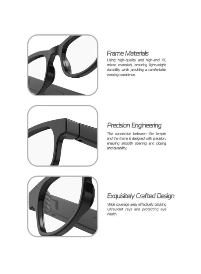 AIMB V3 Smart Glasses – Bluetooth Calling, Dual Lenses (Blue Light & UV Sunglasses), Touch Control, Dual Speakers, Voice Assistant, Type-C Charging - Image 1