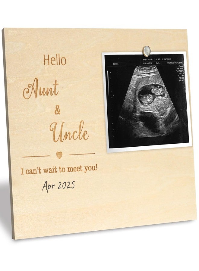 HAMUIERS Aunt and Uncle Baby Announcement, Ultrasound Picture Frames, Baby Sonogram Picture Frame, Pregnancy Announcement for Aunt and Uncle, Pregnancy Announcements Ideas Sonogram Photo Frame - Image 1