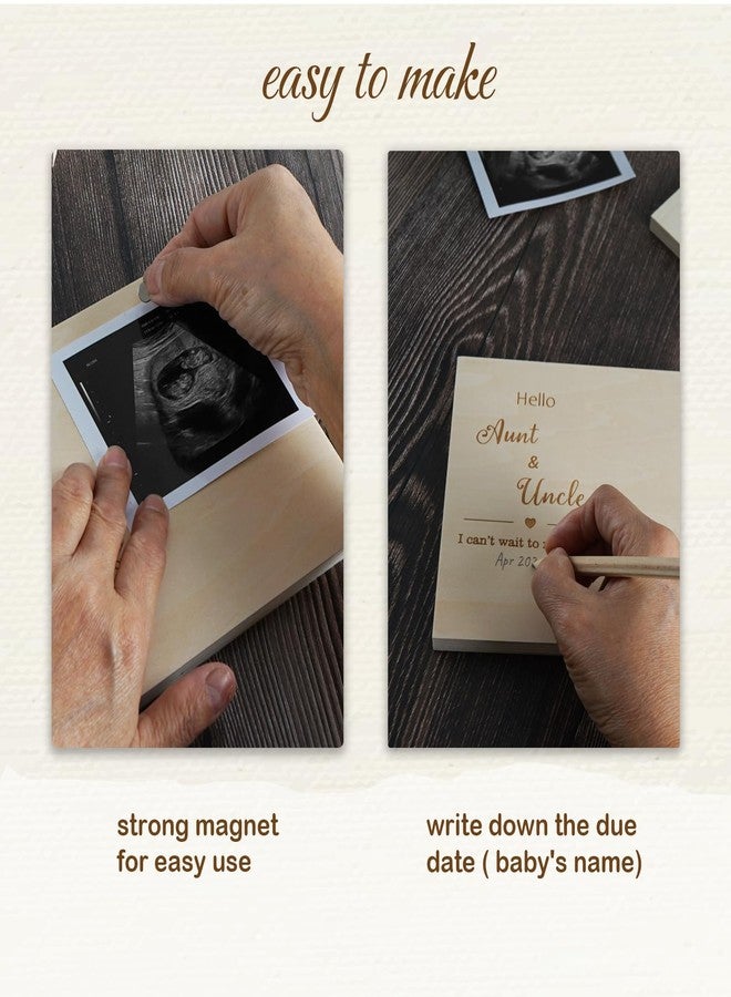 HAMUIERS Aunt and Uncle Baby Announcement, Ultrasound Picture Frames, Baby Sonogram Picture Frame, Pregnancy Announcement for Aunt and Uncle, Pregnancy Announcements Ideas Sonogram Photo Frame - Image 3