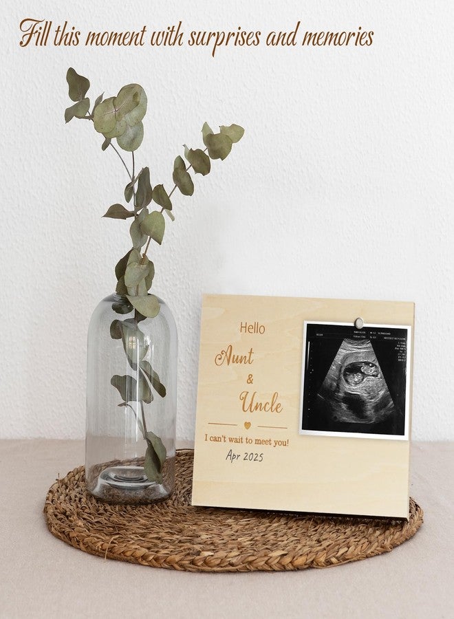 HAMUIERS Aunt and Uncle Baby Announcement, Ultrasound Picture Frames, Baby Sonogram Picture Frame, Pregnancy Announcement for Aunt and Uncle, Pregnancy Announcements Ideas Sonogram Photo Frame - Image 5