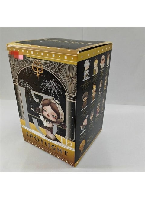 Under The Spotlight 13 Years Anniversary Series Confirmed SKULLPANDA Blind Box Hand Fashion Ornaments Gift-Light Source Color:Five Random Non-repeating National Versions