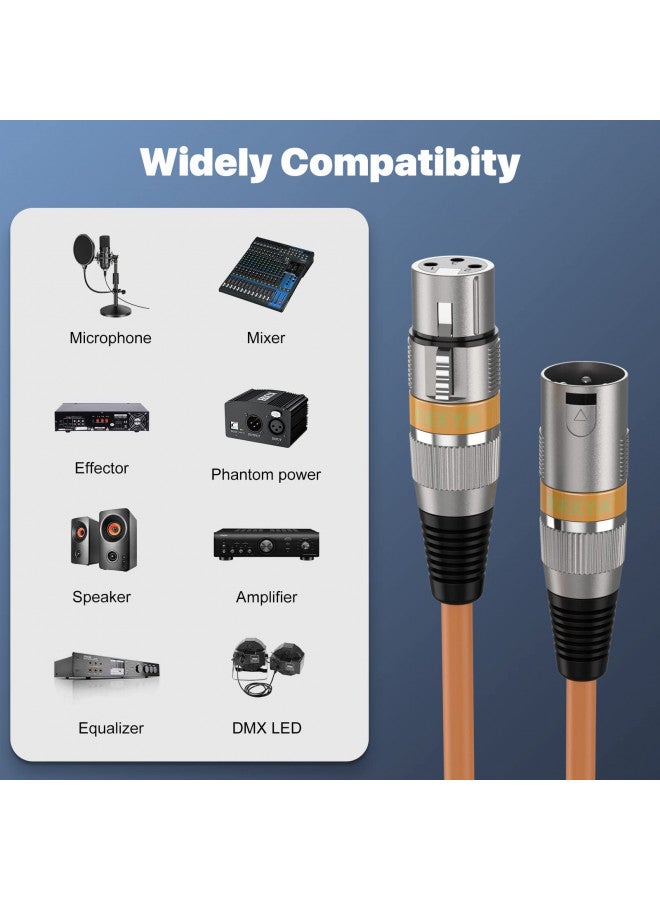 EBXYA كابل ميكروفون EBXYA XLR بطول 6 أقدام 6 عبوات ملونة - كابل توصيل ميكروفون XLR ذكر إلى أنثى قصير 3 دبابيس متوازن - Image 1