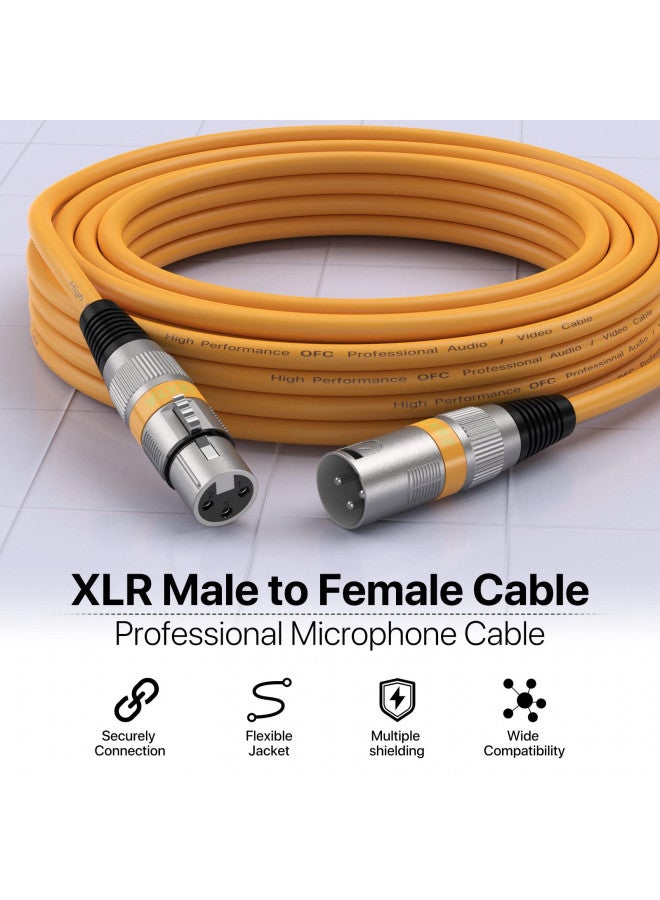 EBXYA كابل ميكروفون EBXYA XLR بطول 6 أقدام 6 عبوات ملونة - كابل توصيل ميكروفون XLR ذكر إلى أنثى قصير 3 دبابيس متوازن - Image 2