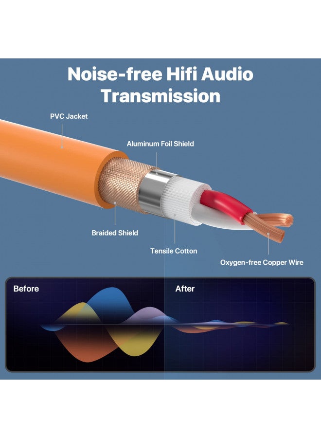 EBXYA كابل ميكروفون EBXYA XLR بطول 6 أقدام 6 عبوات ملونة - كابل توصيل ميكروفون XLR ذكر إلى أنثى قصير 3 دبابيس متوازن - Image 4