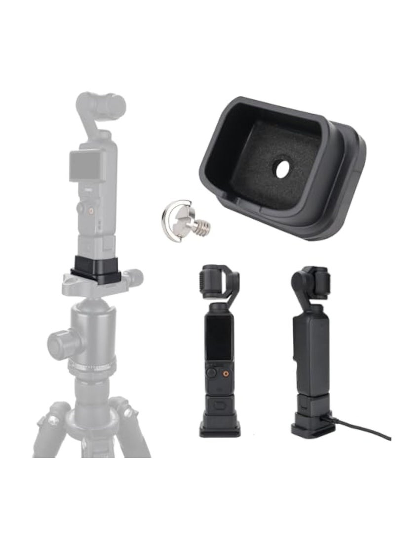 KASTWAVE - Silicone Non-Slip Base Support Base with Arca Swiss Interface for DJI Osmo Pocket 3, Silicone Non-Slip Desktop Mount, Osmo Pocket 3 Accessories, Inner softsponge Protection Accessories - Image 1
