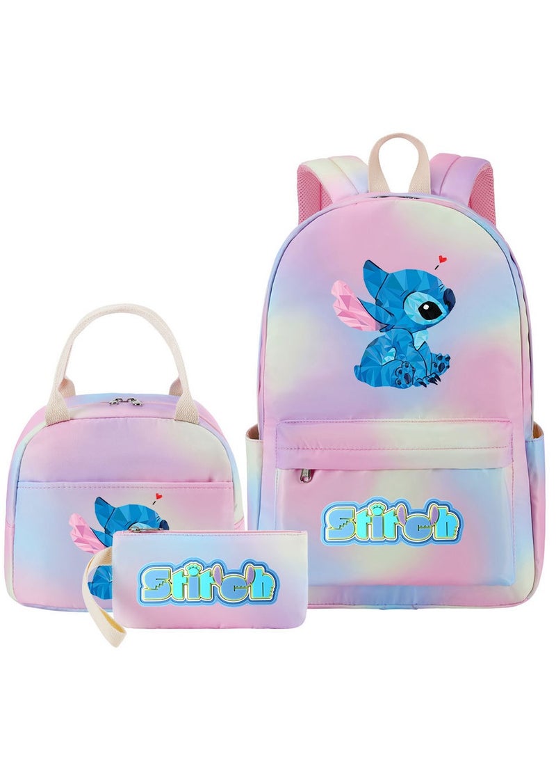 ستيتش حقيبة ظهر مطبوعة من ثلاث قطع