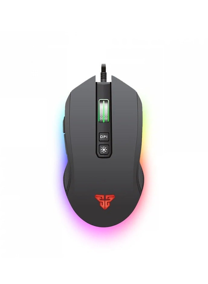 ماوس ألعاب فانتك X5s ZEUS مع ماوس باد- مستشعر 4800DPI  -11وضع إضاءة RGB - 6 أزرار قابلة للبرمجة - مناسب لليد اليسرى واليمنى-اسود  - Image 1