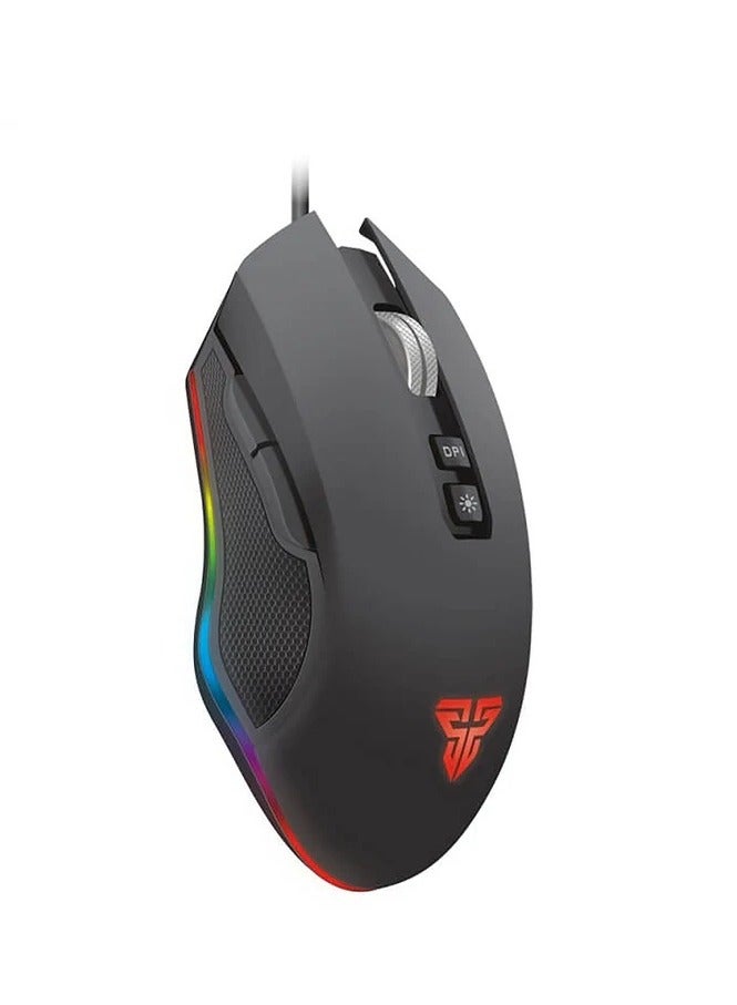 ماوس ألعاب فانتك X5s ZEUS مع ماوس باد- مستشعر 4800DPI  -11وضع إضاءة RGB - 6 أزرار قابلة للبرمجة - مناسب لليد اليسرى واليمنى-اسود  - Image 5