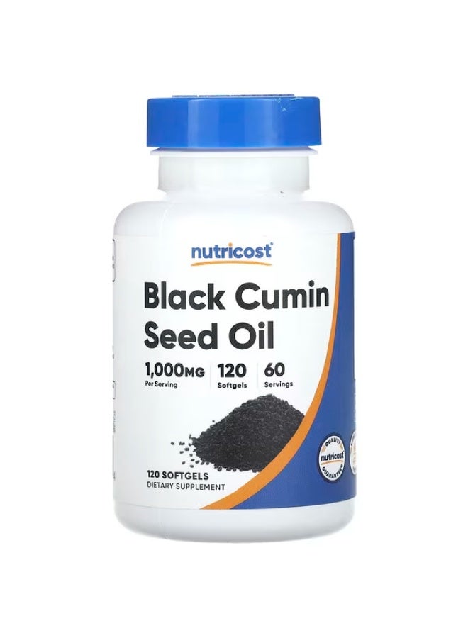 Nutricost, Black Cumin Seed Oil, 120 Softgels (500 mg per Softgel) - Image 1