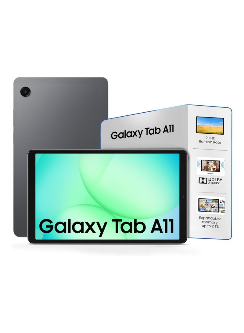 Samsung Galaxy Tab A11 8.7-Inch (22.05 cm) TFT LCD, 8GB RAM, 128GB Storage, Wi-Fi + LTE, Gray – SM-X135F  (International Version) - Image 1