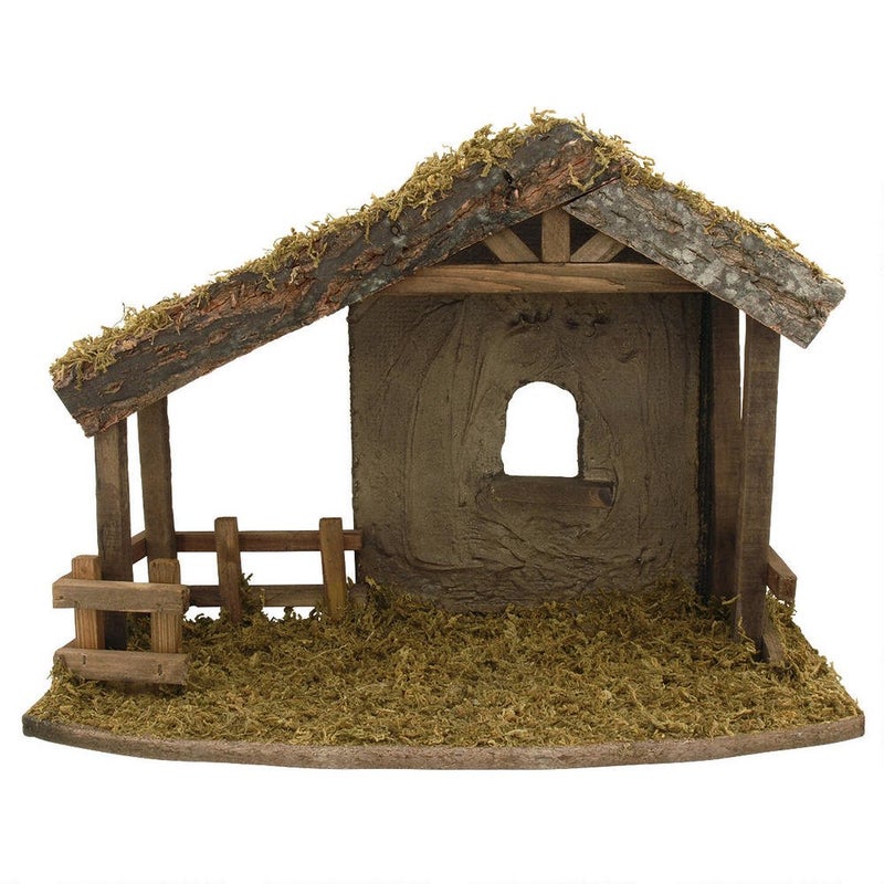 Roman Fontanini by Roman Stable with a Fence 5 Collection Nativity Stable Figure and Accessories Hand Sculpted and Painted