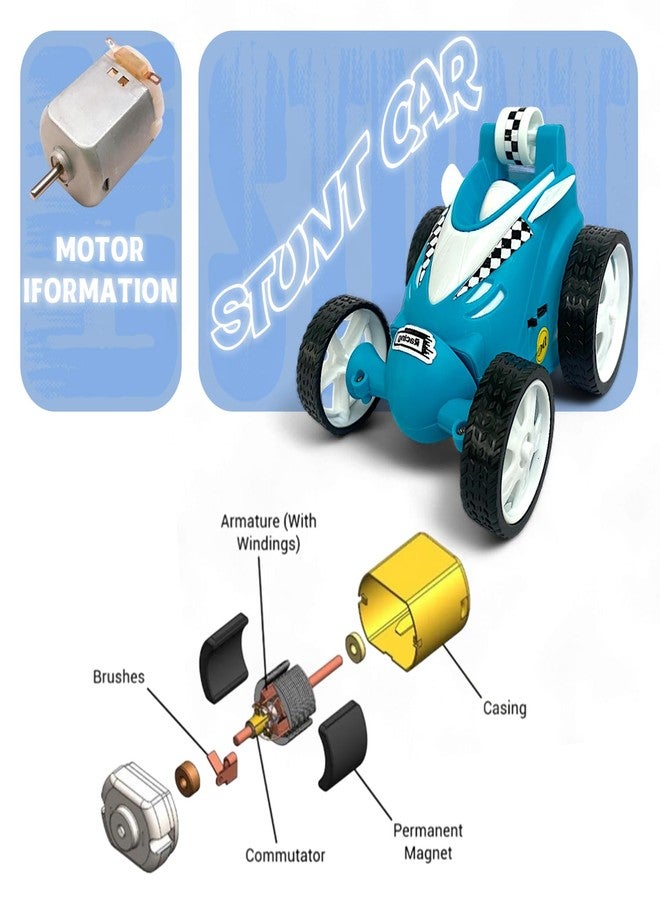 SMART BOY 360° Rechargeable Stunt Car - High-Speed Spinning Action, Extreme Stunts, USB Charging - RC Toy for Kids High-Speed,” “Extreme Stunts” (368 - Blue) - Image 4
