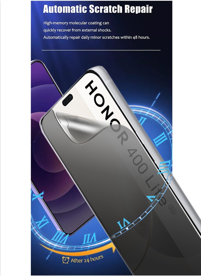 Wtech Honor 400 Lite 5G 2025 Premium Hydrogel Anti Spy / Anti Privacy Film Thin and Flexible Screen Protector (MSHFMP) - Clear  - Image 4