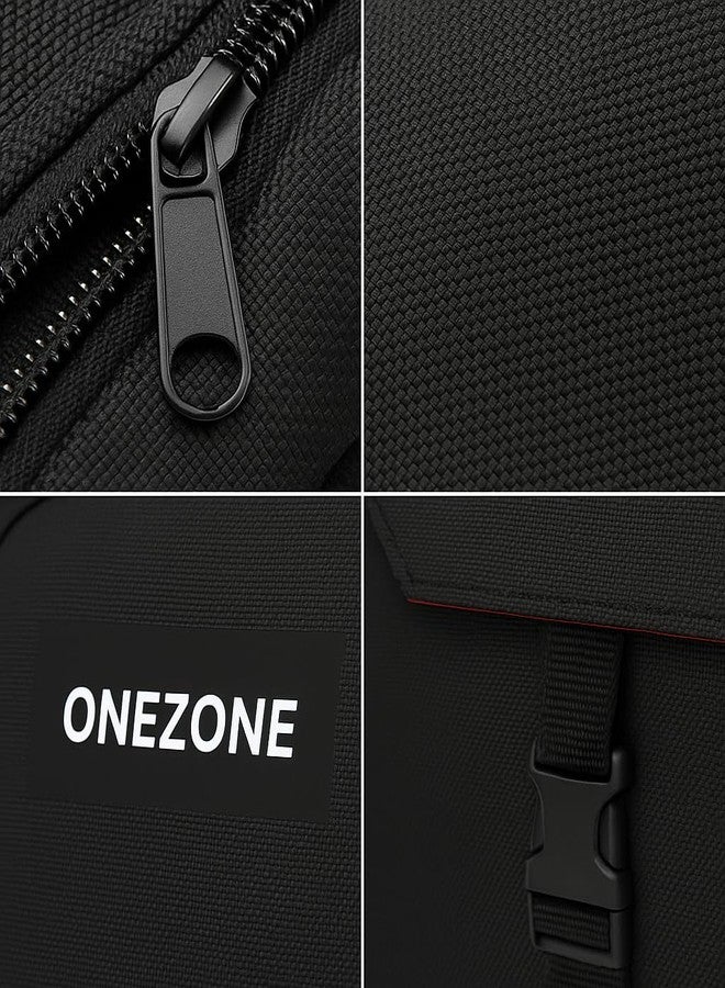 ONEZONE Water-Resistant Laptop Backpack, Black Durable Travel Bag for Office, College, Daily Use bagpack - Image 3