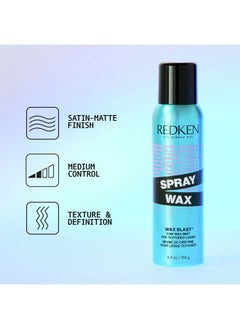 REDKEN Spray Wax Invisible Texture Mist | For All Hair Types | High Impact Finishing Spray-Wax | Adds Volumizing Body & Dimension With A Satin-Matte Finish | Medium Control | 5.5 Oz  - Image 1