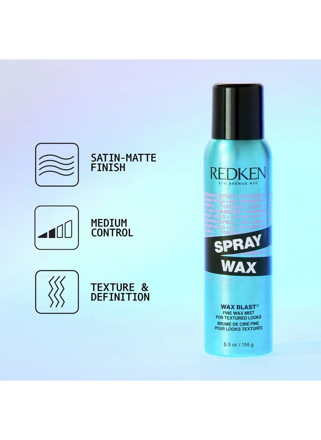 REDKEN - Spray Wax Invisible Texture Mist | For All Hair Types | High Impact Finishing Spray-Wax | Adds Volumizing Body & Dimension With A Satin-Matte Finish | Medium Control | 5.5 Oz - Image 1
