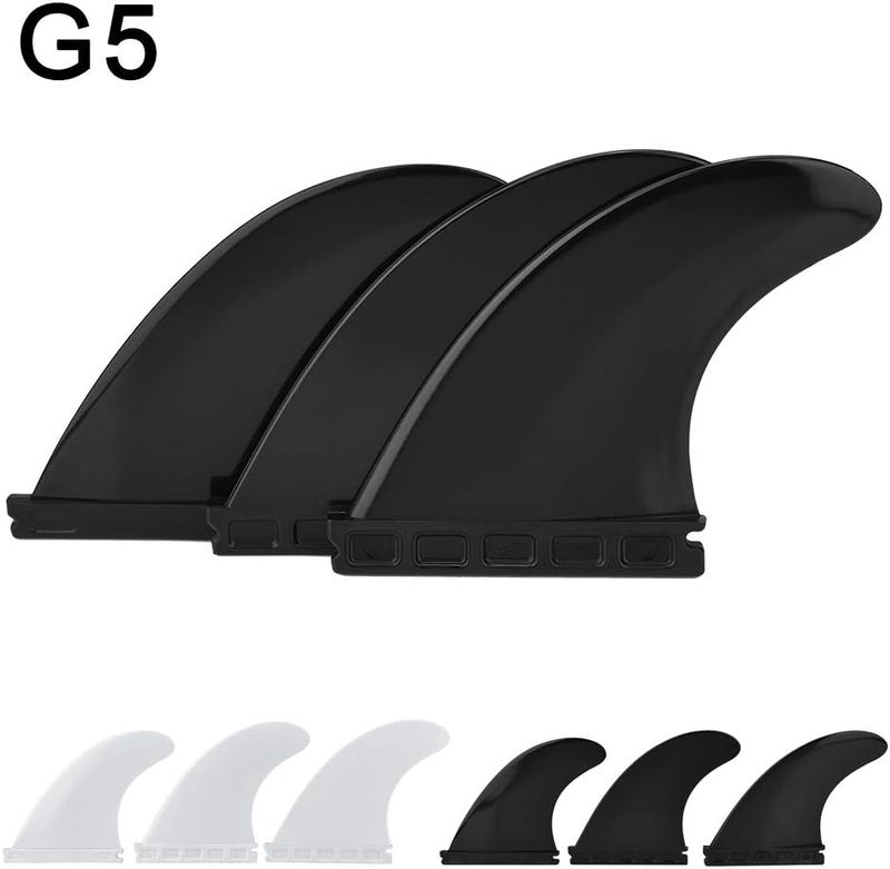 cheekyglo Fibreglass Surfboard Fins, Fin Thruster Set Nylon Plastic Surfboard Fins FCS or Future Fins Surfboard G5 - Image 5