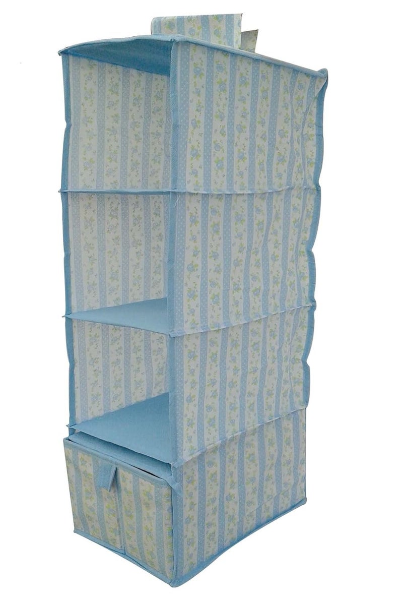 EtsiBitsi 4 Layer Organizer Collection Hanging Accessory Shelves Blue Cherry Print - Image 2