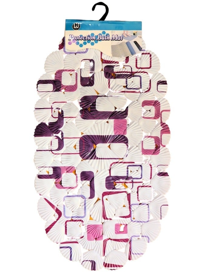 FALMER Seashell Bathroom Mat Non-Slip Stylish Design 68*38Cm - Image 1