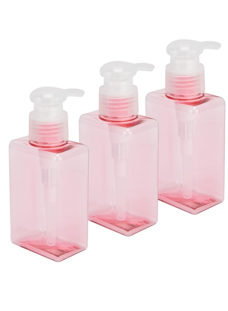 100 ML Refillable Pump Bottles Set of 3 Portable Travel Containers for Shampoo Lotion Shower Gel and Hand Soap - Image 1