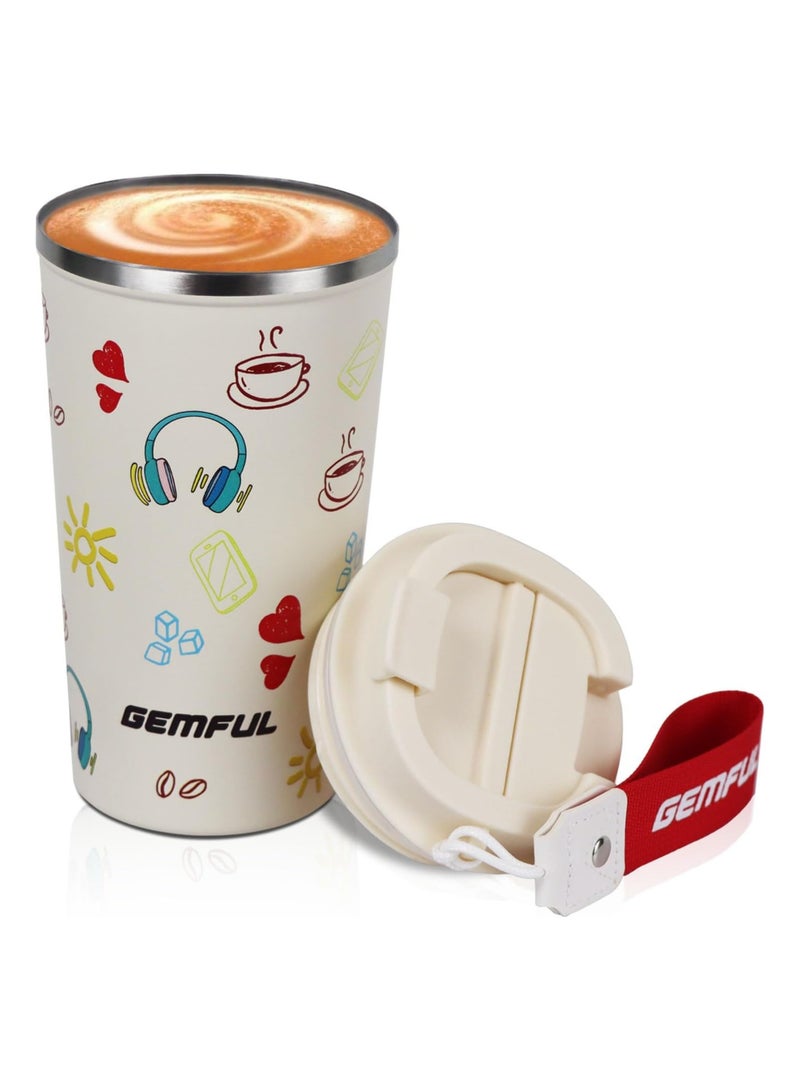 جيمفول كوب قهوة للسفر مصنوع من الفولاذ المقاوم للصدأ ومفرغ من الهواء - Image 1