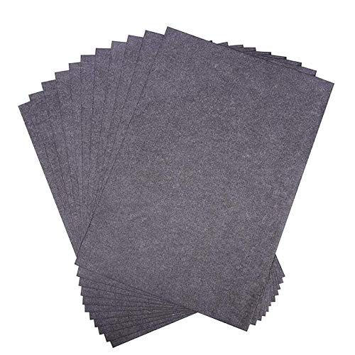 TKMOS 50 Sheets Graphite Transfer Tracing Carbon Paper (9 x 13 Inch) - for Drawings and Photos onto Wood Fabric Metal Canvas Paper - Black - Image 1