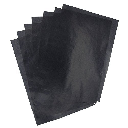 TKMOS 50 Sheets Graphite Transfer Tracing Carbon Paper (9 x 13 Inch) - for Drawings and Photos onto Wood Fabric Metal Canvas Paper - Black - Image 2
