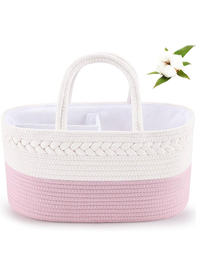 Gonice Diaper organizer, elegant baby rope cotton basket, table changer, portable car organizer  - Image 1